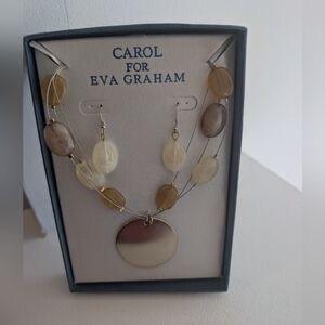 Gold and Brown Necklace Set